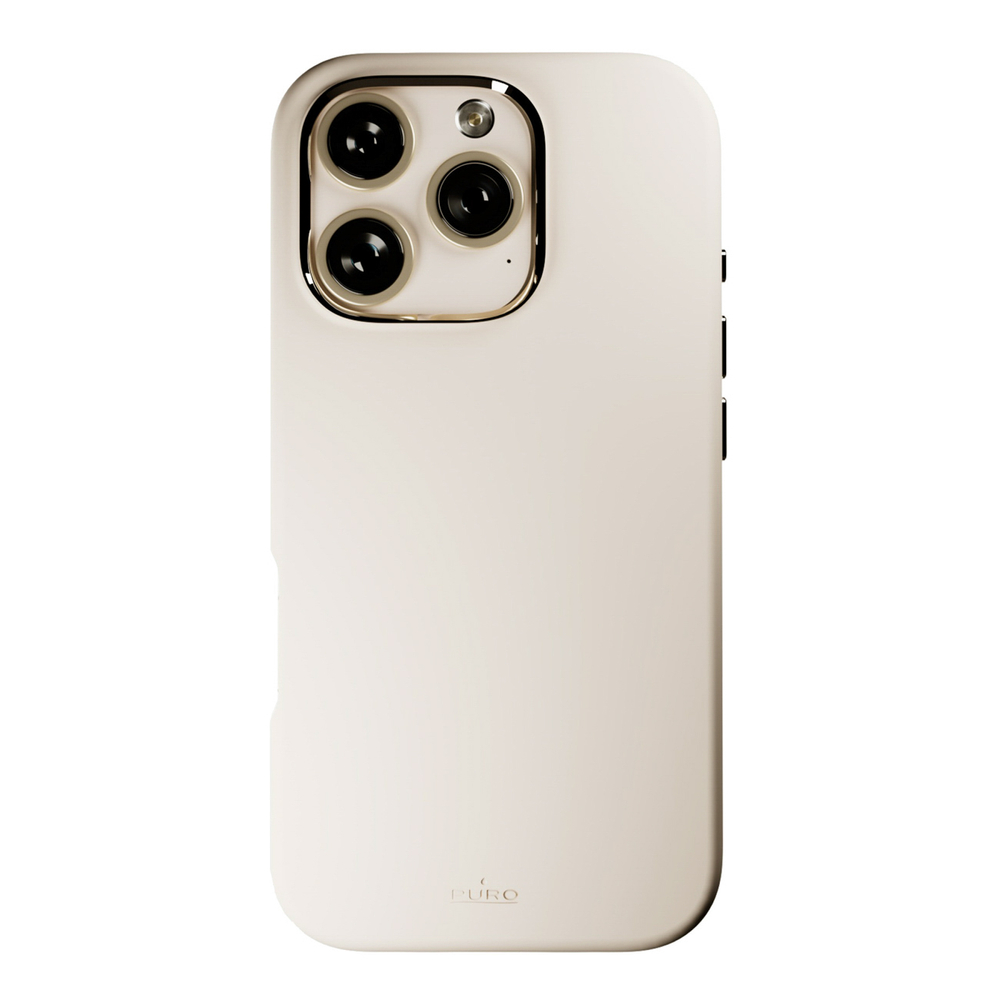 iTok webáruház - Puro Puro Icon Mag Pro MagSafe szilikon tok iPhone 16 Pro készülékhez (bézs) 4 Puro Icon Mag Pro MagSafe Silicone Case for iPhone 16 Pro (bézs)