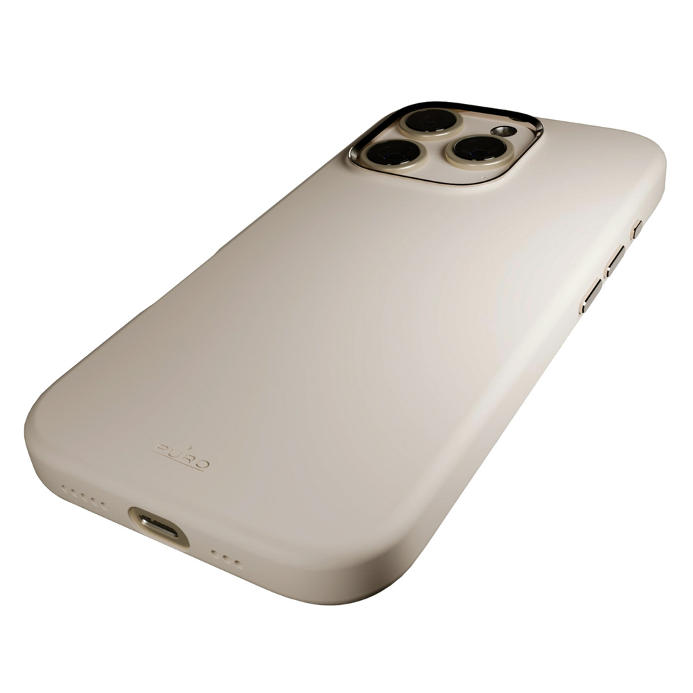 iTok webáruház - Puro Puro Icon Mag Pro MagSafe szilikon tok iPhone 16 Pro készülékhez (bézs) 7 Puro Icon Mag Pro MagSafe Silicone Case for iPhone 16 Pro (bézs)