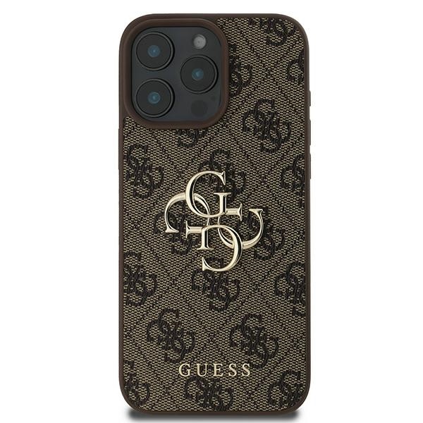 iTok webáruház - Guess Guess 4G Big Logo tok iPhone 16 Pro készülékhez (barna) 3 Guess 4G Big Logo Case for iPhone 16 Pro (barna)