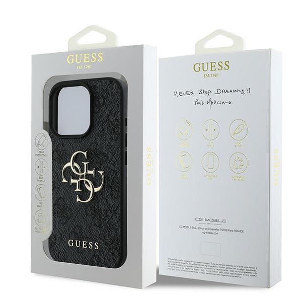 iTok webáruház - Guess Guess 4G Big Logo tok iPhone 16 Pro készülékhez (fekete) 8 Guess 4G Big Logo Case for iPhone 16 Pro (fekete)