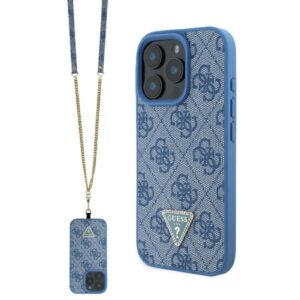 Guess Crossbody 4G Metal Logo tok iPhone 16 Pro készülékhez (kék)