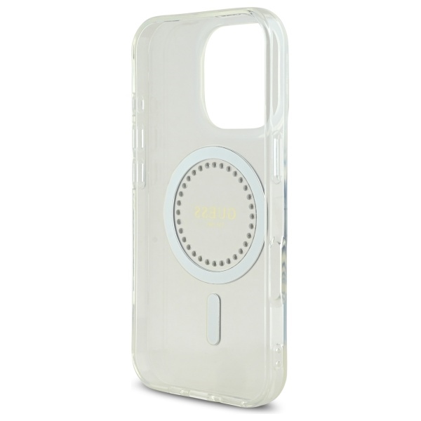 iTok webáruház - Guess Guess IML Rhinestones MagSafe Case for iPhone 16 Pro (fehér) 7 Guess IML Rhinestones MagSafe Case for iPhone 16 Pro (fehér)