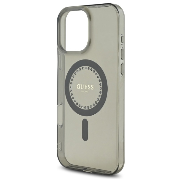 iTok webáruház - Guess Guess IML Rhinestones MagSafe iPhone 16 Pro tok (fekete) 6 Guess IML Rhinestones MagSafe iPhone 16 Pro Case (fekete)