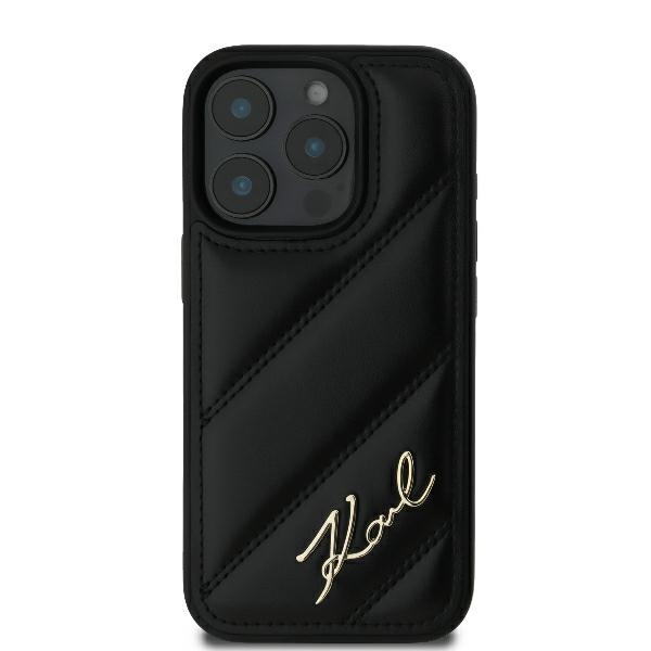 iTok webáruház - Karl Lagerfeld Karl Lagerfeld Quilted Signature tok iPhone 16 Pro készülékhez (fekete) 3 Karl Lagerfeld Quilted Signature iPhone 16 Pro Case (fekete)