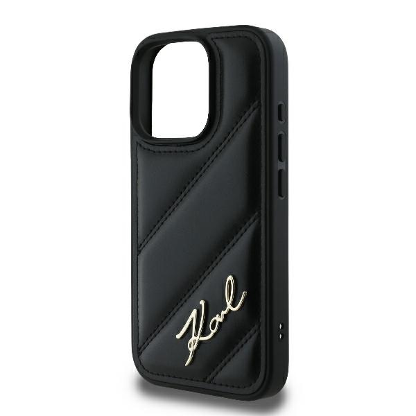 iTok webáruház - Karl Lagerfeld Karl Lagerfeld Quilted Signature tok iPhone 16 Pro készülékhez (fekete) 6 Karl Lagerfeld Quilted Signature iPhone 16 Pro Case (fekete)