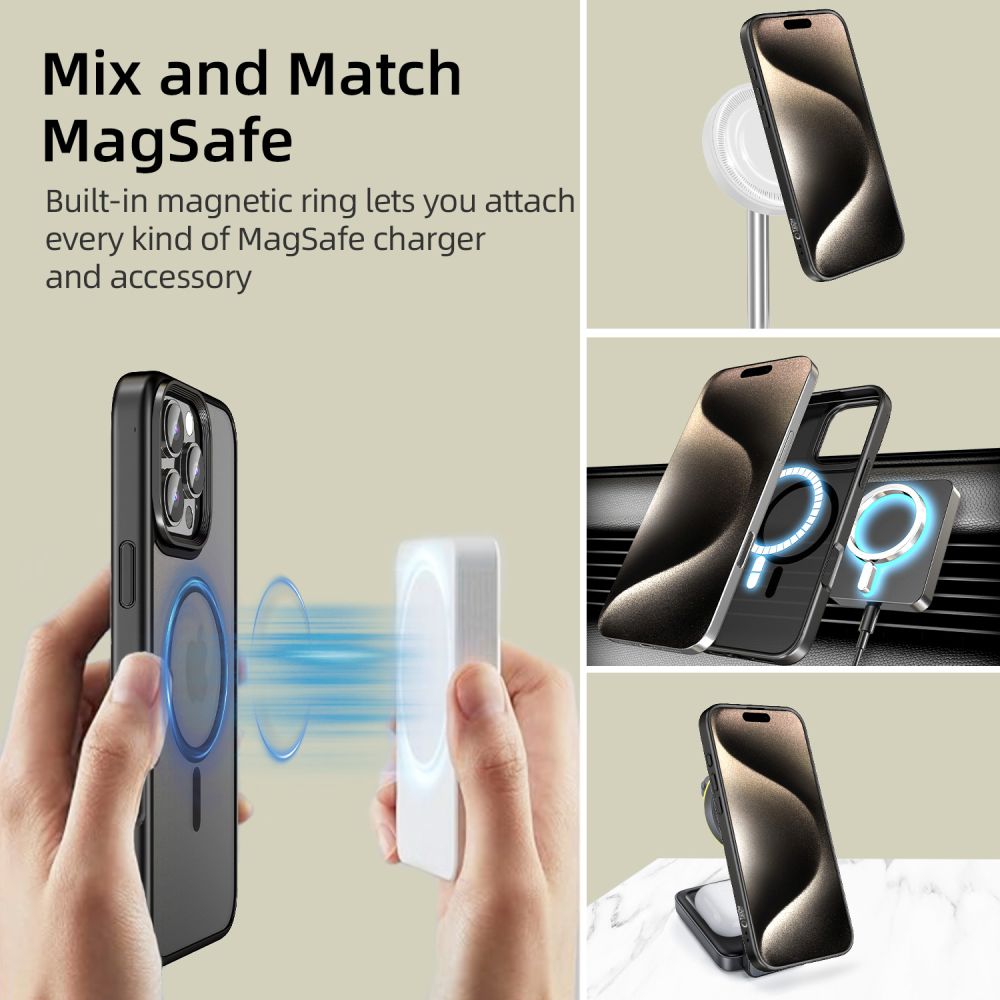 iTok webáruház - Tech-Protect Tech-Protect MagMat MagSafe iPhone 16 Pro tok (fekete) 4 Tech-Protect MagMat MagSafe iPhone 16 Pro Case (fekete)