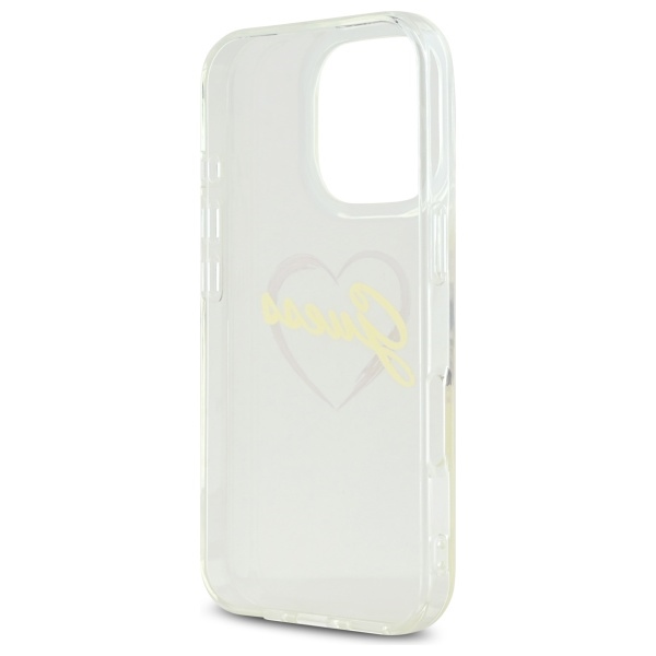 iTok webáruház - Guess Guess IML Heart tok iPhone 16 Pro készülékhez (átlátszó) 7 Guess IML Heart Case for iPhone 16 Pro (átlátszó)