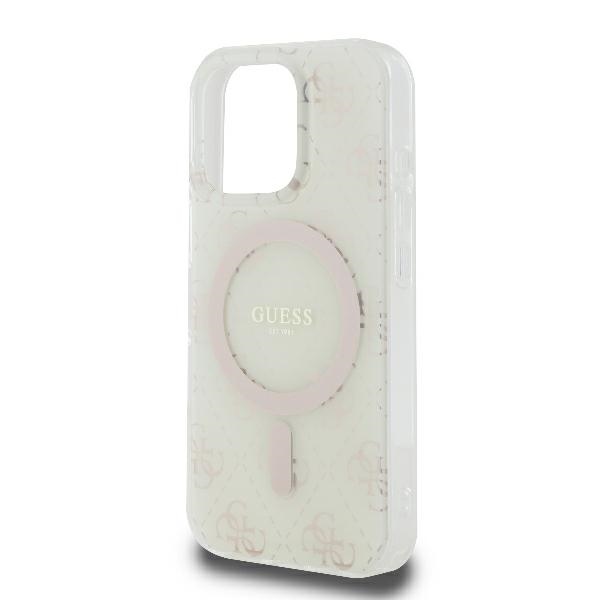 iTok webáruház - Guess Guess IML 4G Background MagSafe tok iPhone 16 Pro készülékhez (fehér) 6 Guess IML 4G Background MagSafe iPhone 16 Pro Case (fehér)