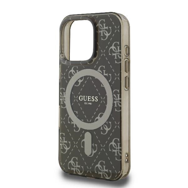 iTok webáruház - Guess Guess IML 4G Background MagSafe tok iPhone 16 Pro készülékhez (barna) 6 Guess IML 4G Background MagSafe iPhone 16 Pro Case (barna)