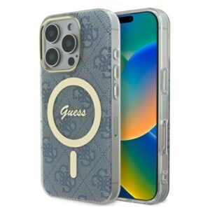 Guess IML 4G MagSafe tok iPhone 16 Pro-hoz (kék)
