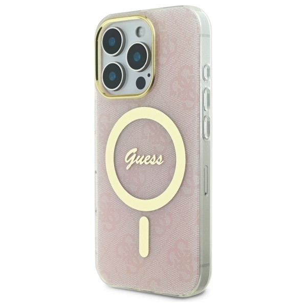 iTok webáruház - Guess Guess IML 4G MagSafe tok iPhone 16 Pro készülékhez (rózsaszín) 2 Guess IML 4G MagSafena iPhone 16 Pro Case (rózsaszín)