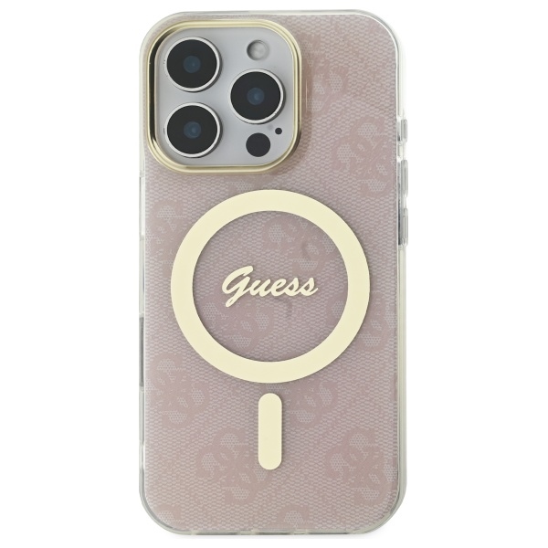 iTok webáruház - Guess Guess IML 4G MagSafe tok iPhone 16 Pro készülékhez (rózsaszín) 3 Guess IML 4G MagSafena iPhone 16 Pro Case (rózsaszín)