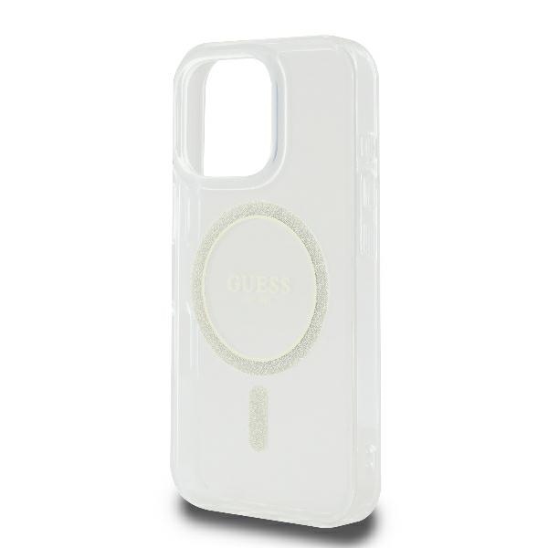 iTok webáruház - Guess Guess GUHMP16LHFGERET iPhone 16 Pro 6,3" átlátszó tok IML Glitter Circle MagSafe 6 Guess GUHMP16LHFGERET iPhone 16 Pro 6.3" transparent hardcase IML Glitter Circle MagSafe