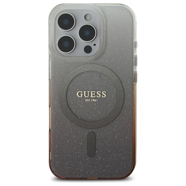 iTok webáruház - Guess Guess IML Glitter Gradient MagSafe tok iPhone 16 Pro készülékhez (barna) 3 Guess IML Glitter Gradient MagSafe iPhone 16 Pro Case (barna)