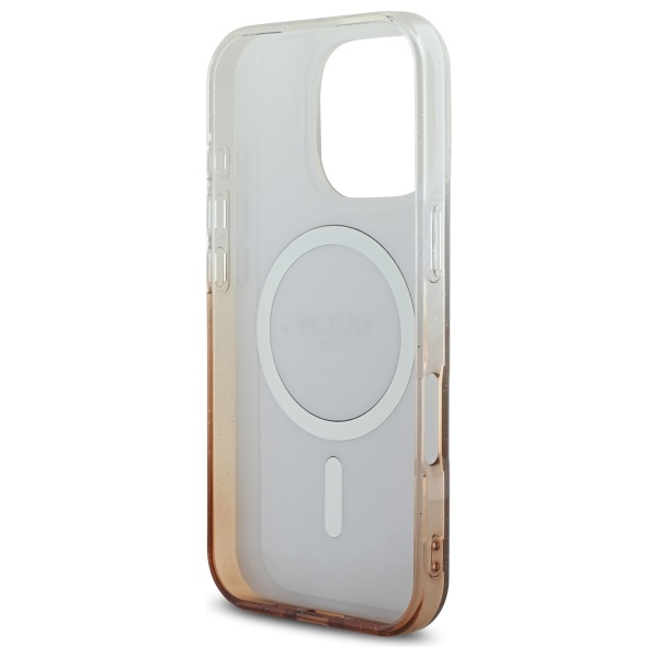 iTok webáruház - Guess Guess IML Glitter Gradient MagSafe tok iPhone 16 Pro készülékhez (barna) 7 Guess IML Glitter Gradient MagSafe iPhone 16 Pro Case (barna)
