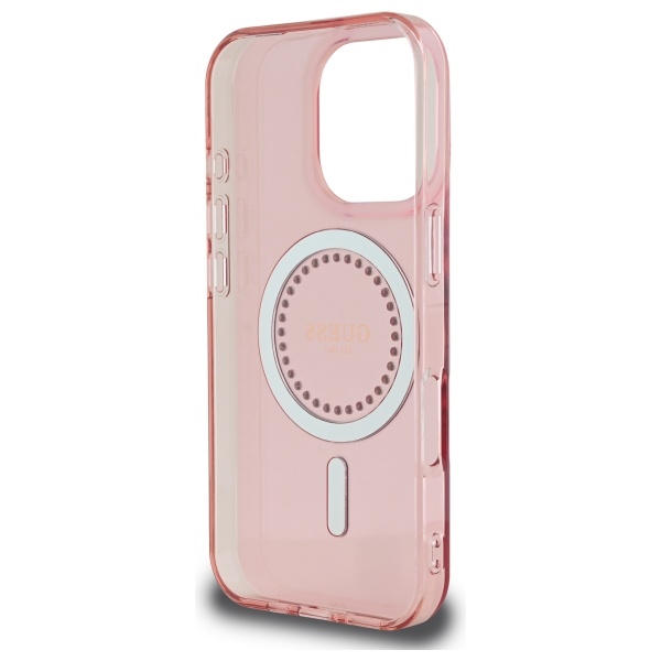 iTok webáruház - Guess Guess IML Rhinestones MagSafe tok iPhone 16 Pro készülékhez (rózsaszín) 7 Guess IML Rhinestones MagSafe iPhone 16 Pro Case (rózsaszín)