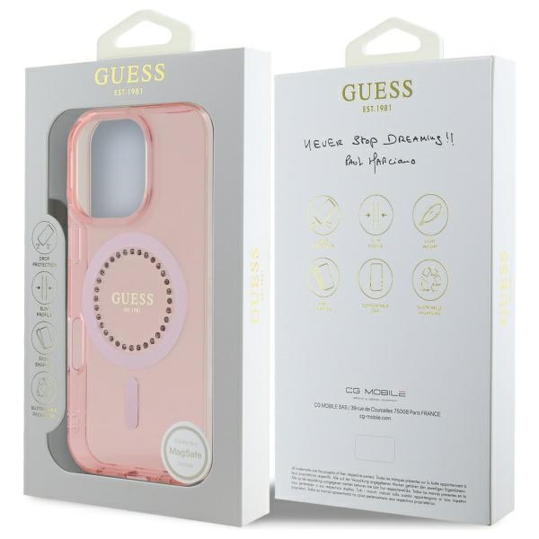 iTok webáruház - Guess Guess IML Rhinestones MagSafe tok iPhone 16 Pro készülékhez (rózsaszín) 8 Guess IML Rhinestones MagSafe iPhone 16 Pro Case (rózsaszín)