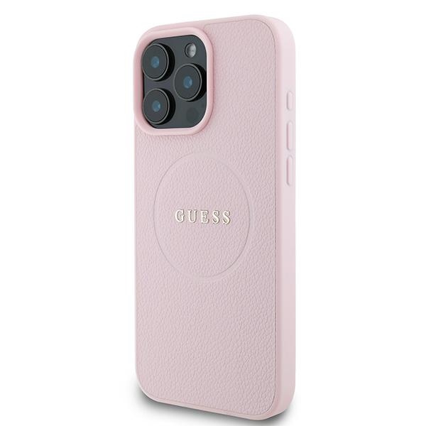 iTok webáruház - Guess Guess Grained Ring MagSafe iPhone 16 Pro tok (rózsaszín) 2 Guess Grained Ring MagSafe iPhone 16 Pro Case (rózsaszín)