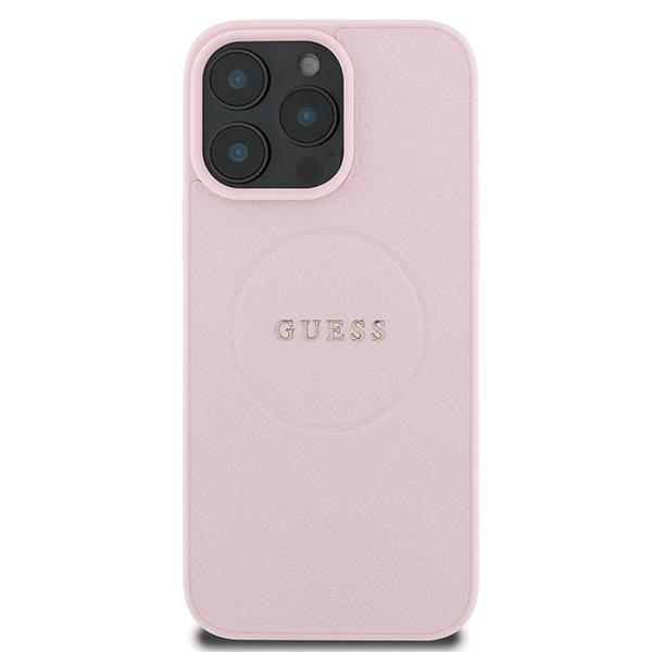 iTok webáruház - Guess Guess Grained Ring MagSafe iPhone 16 Pro tok (rózsaszín) 3 Guess Grained Ring MagSafe iPhone 16 Pro Case (rózsaszín)