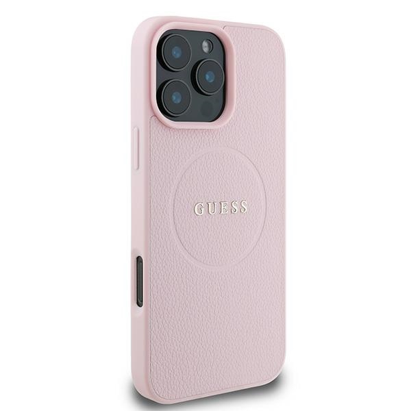 iTok webáruház - Guess Guess Grained Ring MagSafe iPhone 16 Pro tok (rózsaszín) 4 Guess Grained Ring MagSafe iPhone 16 Pro Case (rózsaszín)