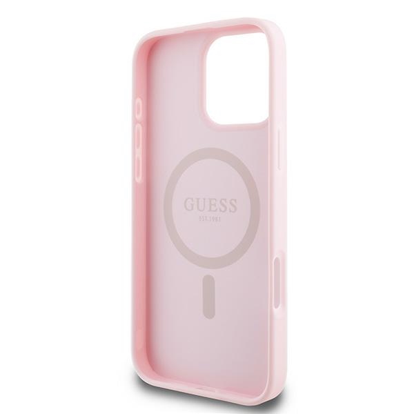 iTok webáruház - Guess Guess Grained Ring MagSafe iPhone 16 Pro tok (rózsaszín) 7 Guess Grained Ring MagSafe iPhone 16 Pro Case (rózsaszín)