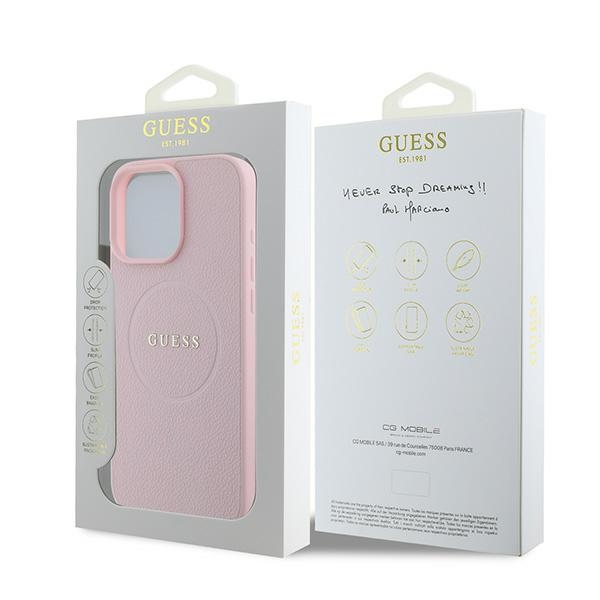 iTok webáruház - Guess Guess Grained Ring MagSafe iPhone 16 Pro tok (rózsaszín) 8 Guess Grained Ring MagSafe iPhone 16 Pro Case (rózsaszín)
