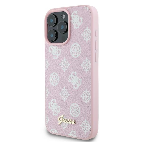 iTok webáruház - Guess Guess Peony Script Logo MagSafe tok iPhone 16 Pro készülékhez (rózsaszín) 2 Guess Peony Script Logo MagSafe iPhone 16 Pro Case (rózsaszín)
