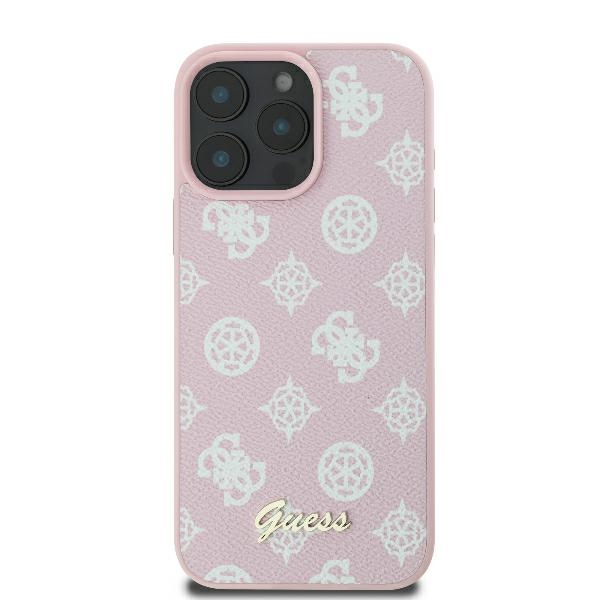 iTok webáruház - Guess Guess Peony Script Logo MagSafe tok iPhone 16 Pro készülékhez (rózsaszín) 3 Guess Peony Script Logo MagSafe iPhone 16 Pro Case (rózsaszín)