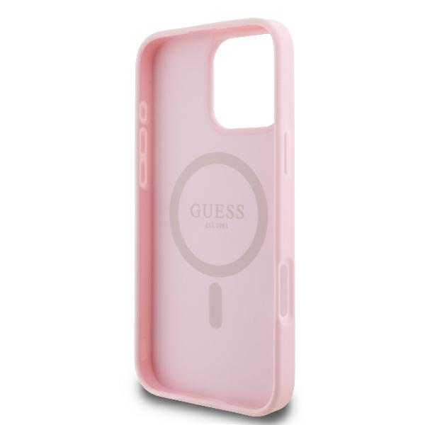 iTok webáruház - Guess Guess Peony Script Logo MagSafe tok iPhone 16 Pro készülékhez (rózsaszín) 7 Guess Peony Script Logo MagSafe iPhone 16 Pro Case (rózsaszín)