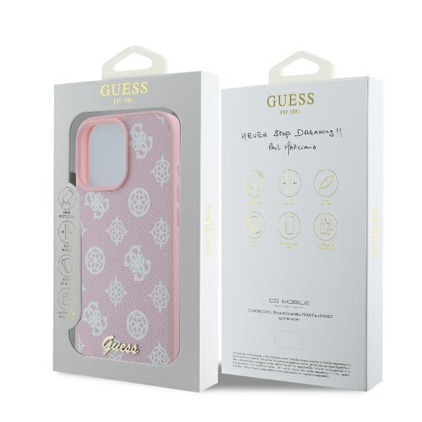 iTok webáruház - Guess Guess Peony Script Logo MagSafe tok iPhone 16 Pro készülékhez (rózsaszín) 8 Guess Peony Script Logo MagSafe iPhone 16 Pro Case (rózsaszín)