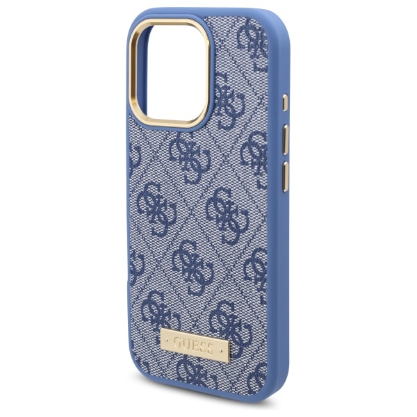 iTok webáruház - Guess Guess 4G Logo Plate MagSafe tok iPhone 16 Pro készülékhez (kék) 6 Guess 4G Logo Plate MagSafe Case for iPhone 16 Pro (kék)