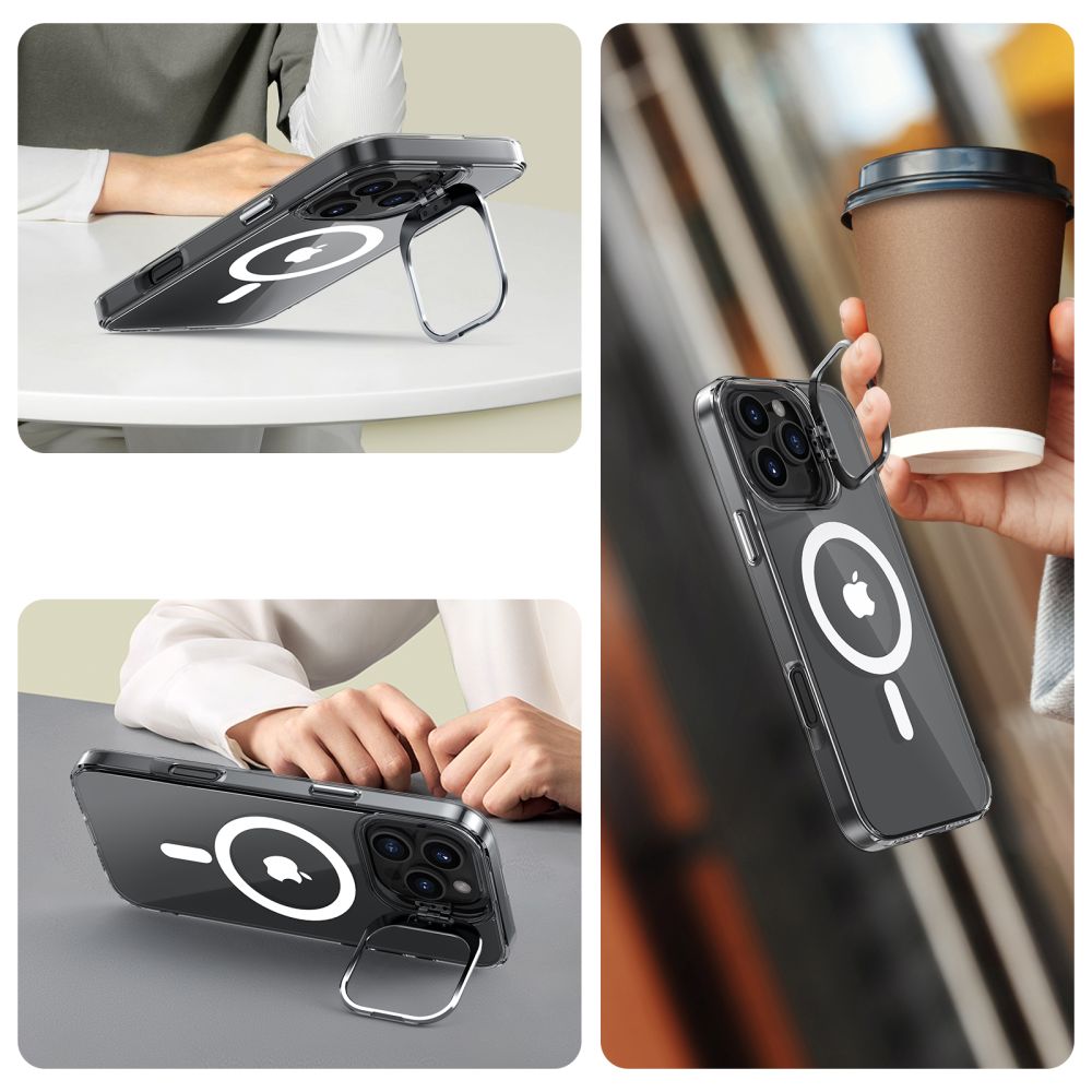 iTok webáruház - Tech-Protect Tech-Protect MagStand MagSafe tok iPhone 16 Pro készülékhez (átlátszó) 2 Tech-Protect MagStand MagSafe Case for iPhone 16 Pro (átlátszó)