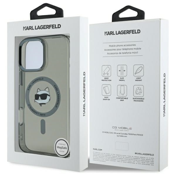 iTok webáruház - Karl Lagerfeld Karl Lagerfeld IML Metal Choupette Head MagSafe tok iPhone 16 Pro készülékhez (fekete) 8 Karl Lagerfeld IML Metal Choupette Head MagSafe iPhone 16 Pro Case (fekete)
