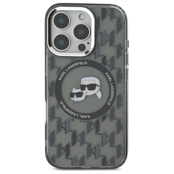 iTok webáruház - Karl Lagerfeld Karl Lagerfeld IML Monogram Karl & Choupette Head MagSafe tok iPhone 16 Pro készülékhez (fekete) 3 Karl Lagerfeld IML Monogram Karl & Choupette Head MagSafe iPhone 16 Pro Case (fekete)