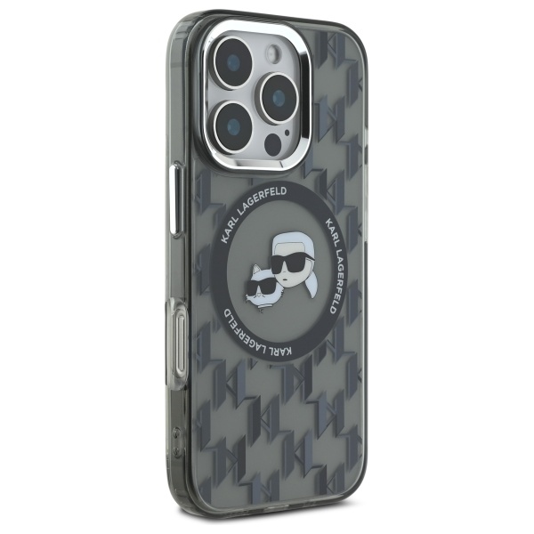 iTok webáruház - Karl Lagerfeld Karl Lagerfeld IML Monogram Karl & Choupette Head MagSafe tok iPhone 16 Pro készülékhez (fekete) 4 Karl Lagerfeld IML Monogram Karl & Choupette Head MagSafe iPhone 16 Pro Case (fekete)