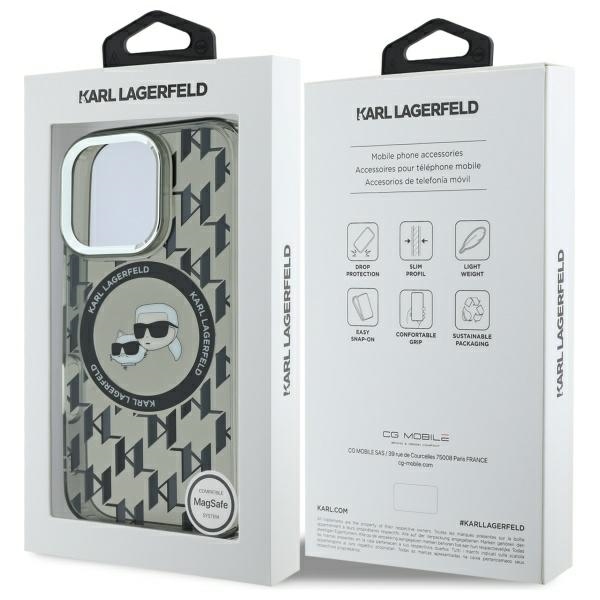 iTok webáruház - Karl Lagerfeld Karl Lagerfeld IML Monogram Karl & Choupette Head MagSafe tok iPhone 16 Pro készülékhez (fekete) 8 Karl Lagerfeld IML Monogram Karl & Choupette Head MagSafe iPhone 16 Pro Case (fekete)