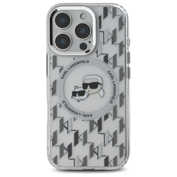 iTok webáruház - Karl Lagerfeld Karl Lagerfeld IML Monogram Karl & Choupette Head MagSafe iPhone 16 Pro tok (átlátszó) 3 Karl Lagerfeld IML Monogram Karl & Choupette Head MagSafe iPhone 16 Pro Case (átlátszó)