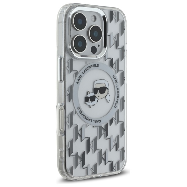 iTok webáruház - Karl Lagerfeld Karl Lagerfeld IML Monogram Karl & Choupette Head MagSafe iPhone 16 Pro tok (átlátszó) 4 Karl Lagerfeld IML Monogram Karl & Choupette Head MagSafe iPhone 16 Pro Case (átlátszó)
