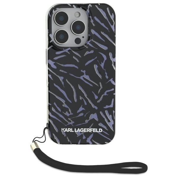 iTok webáruház - Karl Lagerfeld Karl Lagerfeld Zebra With Cord iPhone 16 Pro tok (lila) 2 Karl Lagerfeld Zebra With Cord iPhone 16 Pro Case (lila)