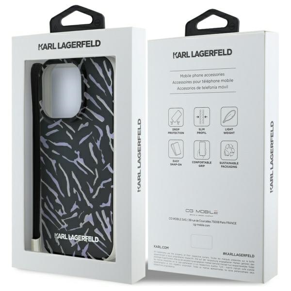 iTok webáruház - Karl Lagerfeld Karl Lagerfeld Zebra With Cord iPhone 16 Pro tok (lila) 7 Karl Lagerfeld Zebra With Cord iPhone 16 Pro Case (lila)