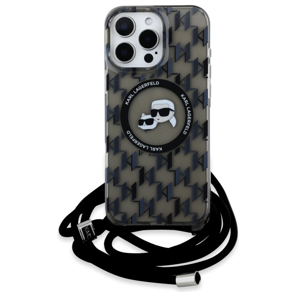 iTok webáruház - Karl Lagerfeld Karl Lagerfeld IML Crossbody Monogram Karl & Choupette Head MagSafe tok iPhone 16 Pro (fekete) 2 Karl Lagerfeld IML Crossbody Monogram Karl & Choupette Head MagSafe Case for iPhone 16 Pro (fekete)