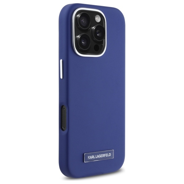 iTok webáruház - Karl Lagerfeld Karl Lagerfeld FW Metal Plate MagSafe tok iPhone 16 Pro készülékhez (kék) 4 Karl Lagerfeld FW Metal Plate MagSafe iPhone 16 Pro Case (kék)