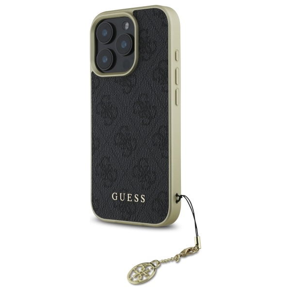 iTok webáruház - Guess Guess 4G Charms Collection tok iPhone 16 Pro készülékhez (fekete) 2 Guess 4G Charms Collection case for iPhone 16 Pro (fekete)