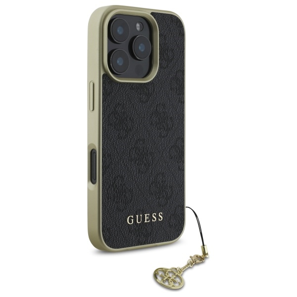 iTok webáruház - Guess Guess 4G Charms Collection tok iPhone 16 Pro készülékhez (fekete) 4 Guess 4G Charms Collection case for iPhone 16 Pro (fekete)