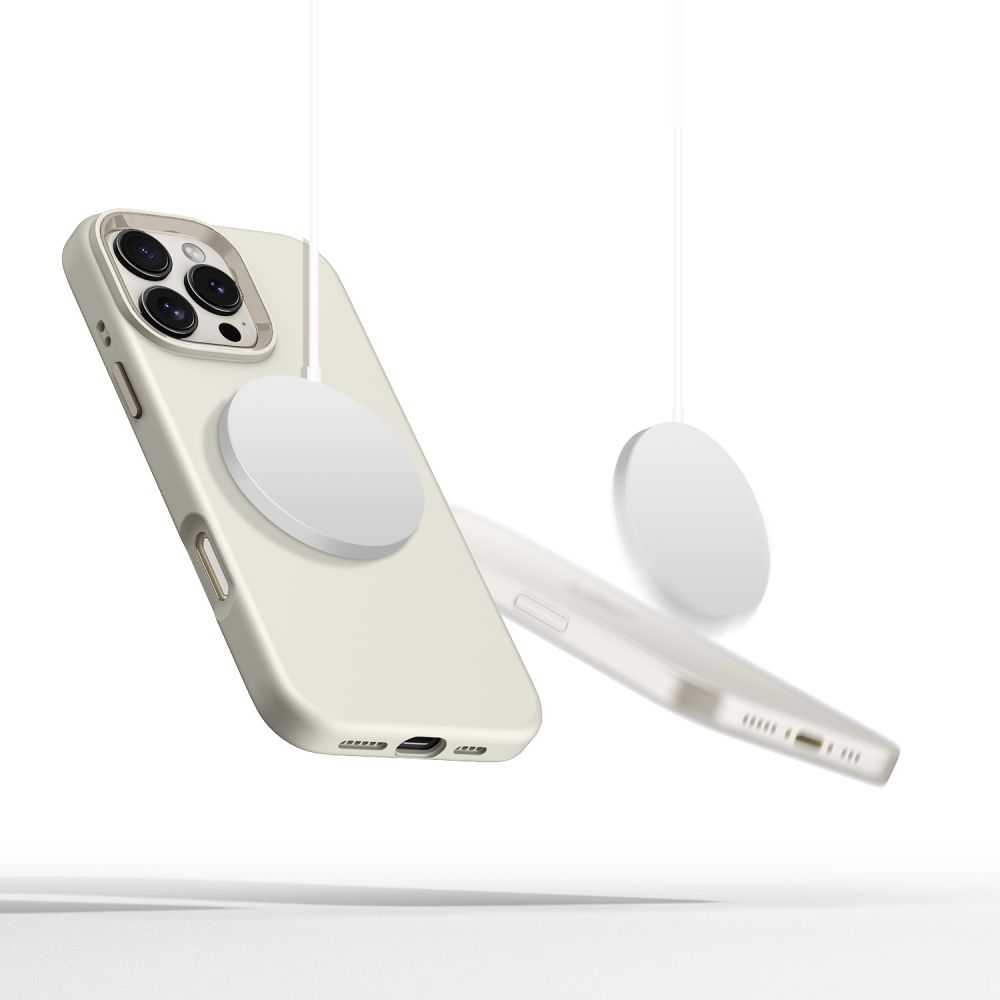 iTok webáruház - Tech-Protect Tech-Protect Silicone PU MagSafe tok iPhone 16 Pro készülékhez (bézs) 2 Tech-Protect Silicone PU MagSafe iPhone 16 Pro Case (bézs)