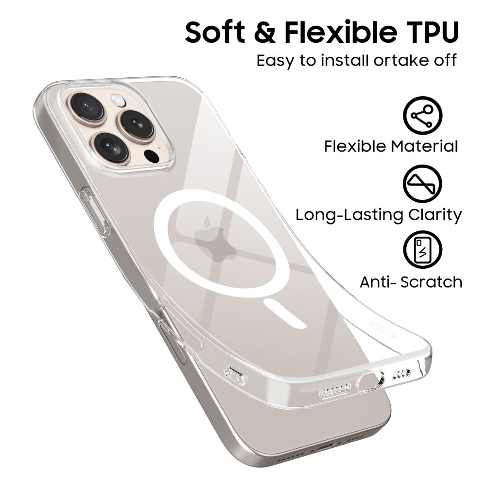 iTok webáruház - Tech-Protect Tech-Protect FlexAir MagSafe tok iPhone 16 Pro készülékhez (átlátszó) 5 Tech-Protect FlexAir MagSafe Case for iPhone 16 Pro (átlátszó)