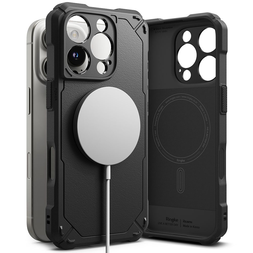 iTok webáruház - Ringke Ringke Rugged Gear MagSafe iPhone 16 Pro tok (fekete) 1 Ringke Rugged Gear MagSafe iPhone 16 Pro Case (fekete)