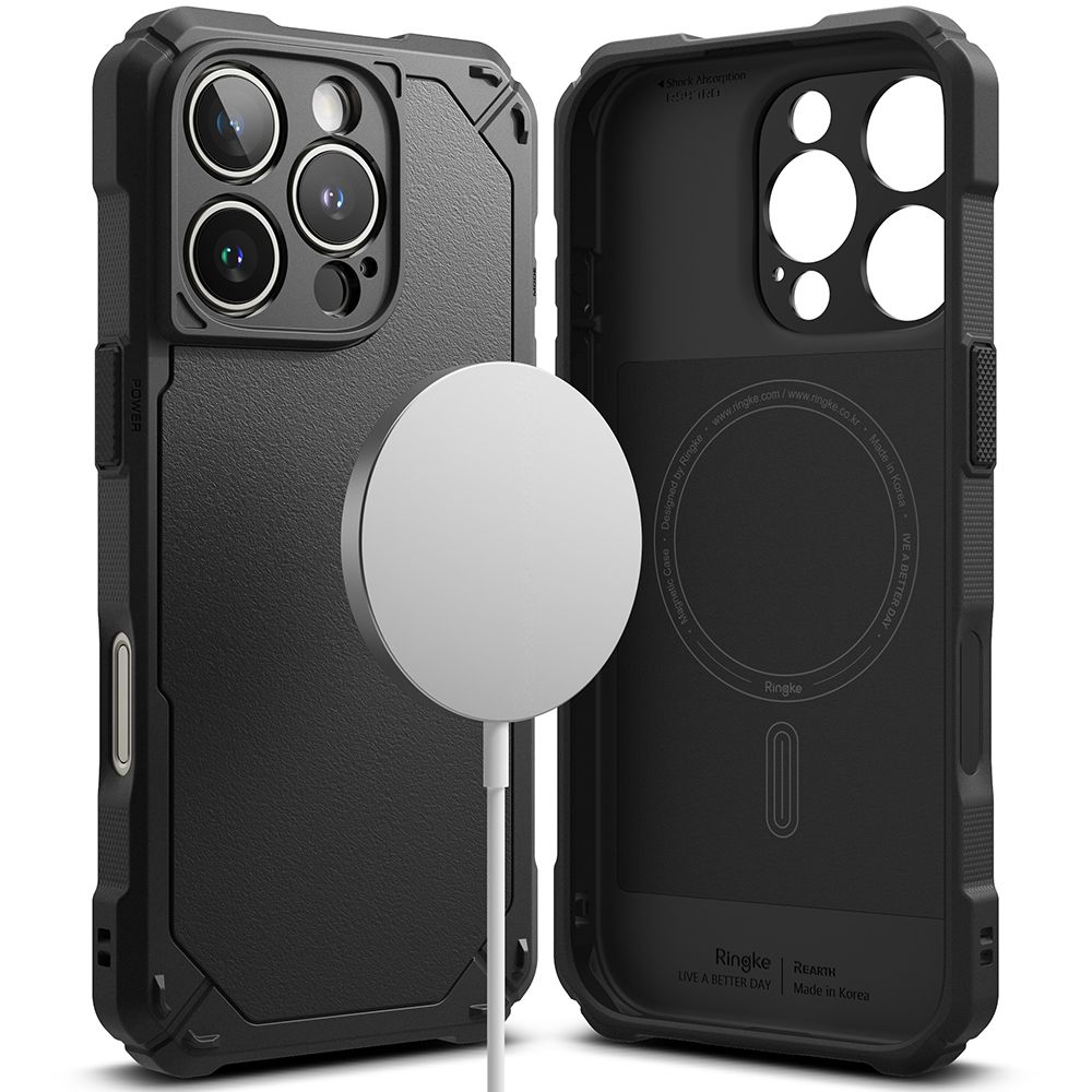 iTok webáruház - Ringke Ringke Rugged Gear MagSafe iPhone 16 Pro tok (fekete) 2 Ringke Rugged Gear MagSafe iPhone 16 Pro Case (fekete)