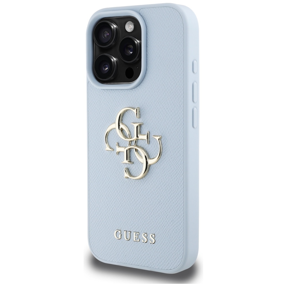 iTok webáruház - Guess Guess Grained Big 4G Logo Small Classic Logo tok iPhone 16 Pro készülékhez (kék) 2 Guess Grained Big 4G Logo Small Classic Logo case for iPhone 16 Pro (kék)