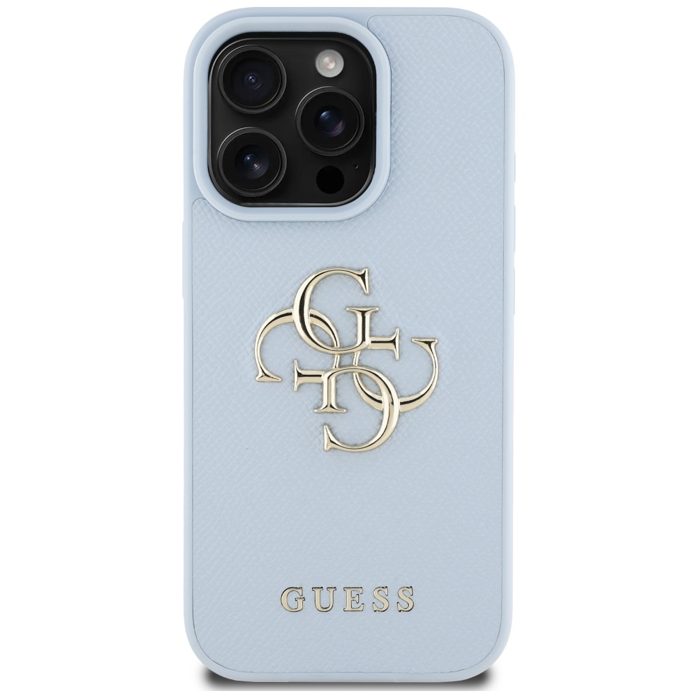 iTok webáruház - Guess Guess Grained Big 4G Logo Small Classic Logo tok iPhone 16 Pro készülékhez (kék) 3 Guess Grained Big 4G Logo Small Classic Logo case for iPhone 16 Pro (kék)